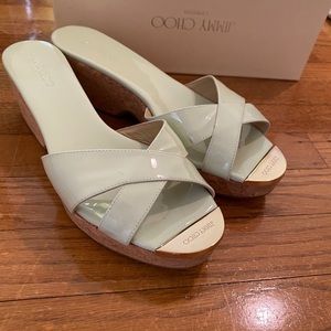 Jimmy Choo pastel key lime green sandals